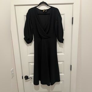 Puff Sleeve Midi Dress